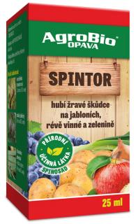 Spintor 25 ml (Spintor je přírodní postřikový insekticid s účinnou látkou spinosad ve formě suzpenzního koncentrátu pro ředění vodou určený k ochraně brambor, révy vinné, jabloní, květáku, hlávkového zelí, růžičkové kapusty, brokolice, póru, cibule, papri