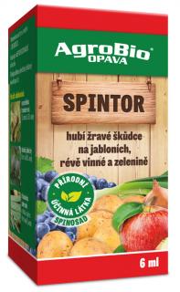 Spintor 6 ml (Spintor je přírodní postřikový insekticid s účinnou látkou spinosad ve formě suzpenzního koncentrátu pro ředění vodou určený k ochraně brambor, révy vinné, jabloní, květáku, hlávkového zelí, růžičkové kapusty, brokolice, póru, cibule, paprik