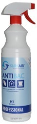 Sure Air Antibac, čistící roztok (Antistatický a rychle schnoucí. Antibac zanechá povrch dezinfikovaný a čistý. Je ideální pro skleníky, pěstební místnosti, stany a pěstební vybavení. Zabíjí mikroby: Antibac je účinný proti širokému spektru bakterií a)