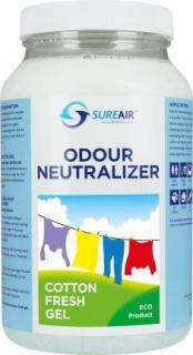 Sure air Gel 3 kg Fresh Cotton (Gely pro použití do větracích jednotek nebo samostatně k soustavnému uvolňování parfémovaného aroma. Sure Air využívá k rozkladu organických i anorganických pachů moderní technologii, která byla vyvinuta na základě zkušenos