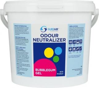 Sure air Gel 5 kg Bublegum (Gely pro použití do větracích jednotek nebo samostatně k soustavnému uvolňování parfémovaného aroma. Sure Air využívá k rozkladu organických i anorganických pachů moderní technologii, která byla vyvinuta na základě zkušeností a