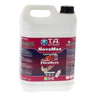 T.A. NovaMax Bloom (FloraNova) 5L (NovaMax Bloom je vysoce koncentrované jednosložkové hnojivo pro květovou fázi rostlin. Je vhodný pro hydroponii i pro půdu. Pro půdu použijte nižší koncentrace.)