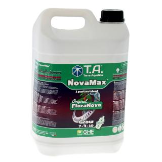 T.A. NovaMax Grow (FloraNova) 5L (NovaMax Grow je vysoce koncentrované jednosložkové hnojivo pro růstovou fázi vašich rostlin. Je vhodný pro hydroponii i pro půdu. Pro půdu použijte nižší koncentrace.)