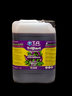 T.A. TriPart Micro (FloraMicro) Hard Water 60L (FloraMicro zajišťuje rostlinám všechny potřebné mikroprvky v chelátové formě. Zahrnuje také submikroprvky a organické pufry, což v roztoku pomáhá stabilizovat PH. FloraMicro doplňují FloraGro a FloraBloom v)