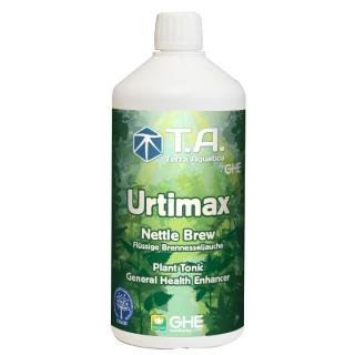 T.A. Urtimax 1L (Urtimax je odvarem z kopřiv.Je bohatá na křemík a železo. Také je ale bohatá na dusík, draslík, hořčík, mikročástice, enzymy a stopové minerály.)