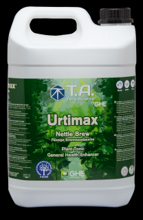T.A. Urtimax 5L (Urtimax je odvarem z kopřiv.Je bohatá na křemík a železo. Také je ale bohatá na dusík, draslík, hořčík, mikročástice, enzymy a stopové minerály.)