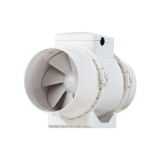 TT 200mm PRO/1080m3, ventilátor (Ventilátor do potrubí Vents TT 200 o průměru 200 mm s kuličkovými ložisky. Díky své konstrukci je na tomto ventilátoru snadná údržba. Ventilátor je možné zapojit na dva různé stupně výkonnosti a přepínat pomocí externího)