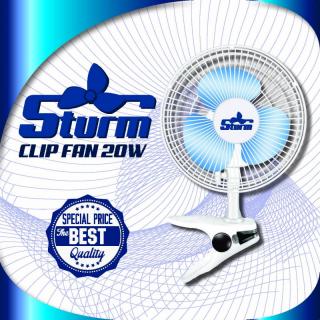 Ventilátor s klipsnou STURM Clip Fan 20W, průměr 15cm (Ventilátor Sturm Clip Fan s klipsnou, 20W a průměr 15cm. Velmi nízká spotřeba energie, rychlost 1800 otáček/min. Vhodný do stanů i kanceláří. 2 rychlosti!)