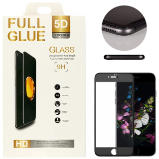 5D full glue glass pro Apple iPhone 6/6S černé