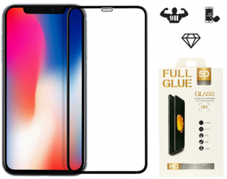 5D full glue glass pro Apple iPhone X/XS černé