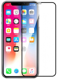 5D smart glass frame pro Apple iPhone XR Barva: Černá