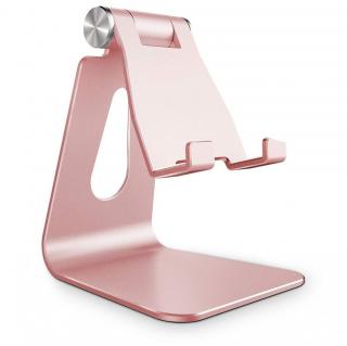 Alloet nastavitelný hliníkový stojánek na mobilní telefon / tablet Barva: Růžová