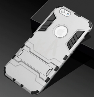 Armour kickstand odolný kryt pro Apple iPhone 6 Plus/6S Plus Barva: Stříbrná