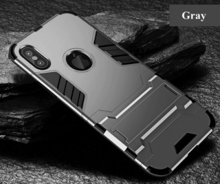 Armour kickstand odolný kryt pro Apple iPhone XR Barva: Šedá