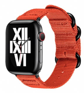 Army Wowen nylonový řemínek pro Apple Watch (38/40/41 mm) Barva: Oranžová