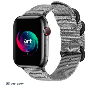 Army Wowen nylonový řemínek pro Apple Watch (38/40/41 mm) Barva: Šedá