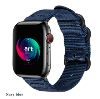 Army Wowen nylonový řemínek pro Apple Watch (42/44/45/49 mm) Barva: Modrá