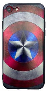 Captain America gumový kryt pro Apple iPhone 7 Plus/8 Plus