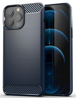 Carbon fiber kryt pro Apple iPhone 11 Pro Max Barva: Modrá