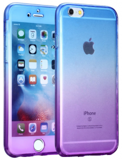 Crystal fullcover 360° oboustranný gumový průhledný kryt pro Apple iPhone 7 Plus/8 Plus Číslo: Modrá