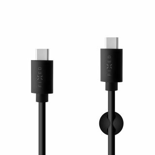 Datový a nabíjecí kabel FIXED s konektory USB-C/USB-C a podporou PD, 1 metr, USB 2.0, 60W, černý