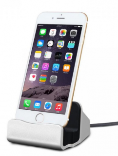 Dokovací stanice lightning 8 pin topdock pro Apple iPhone Barva: Stříbrná