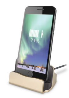 Dokovací stanice lightning 8 pin topdock pro Apple iPhone Barva: Zlatá