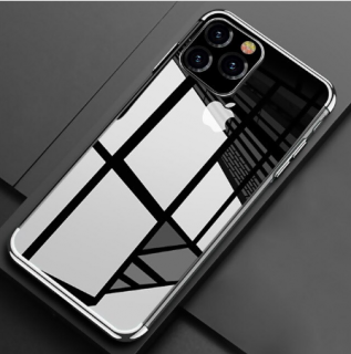 Electro plating silikonový kryt pro Apple iPhone 11 Pro Barva: Stříbrná