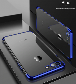 Electro Plating silikonový kryt pro Apple iPhone 7/8/SE (2020/2022) Barva: Modrá