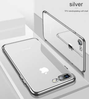 Electro Plating silikonový kryt pro Apple iPhone 7 Plus/8 Plus Barva: Stříbrná