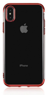 Electro Plating silikonový kryt pro Apple iPhone XS Max Barva: Červená