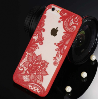 Floral colour kryt pro Apple iPhone 6/6S Barva: Červená