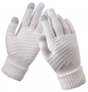 Flow zimní rukavice pro dotykový displej, bílé