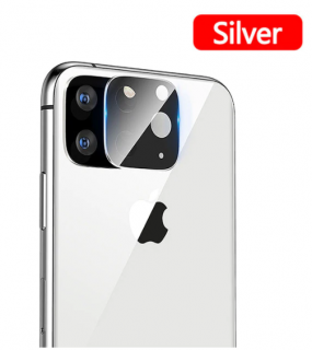 Frame lens tvrzené sklo s rámečkem na fotoaparát Apple iPhone 11 Barva: Stříbrná