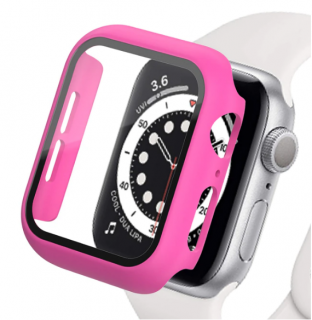 Full protection 360° kryt s tvrzeným sklem pro Apple Watch 8/7 (41 mm) Barva: Růžová tmavá