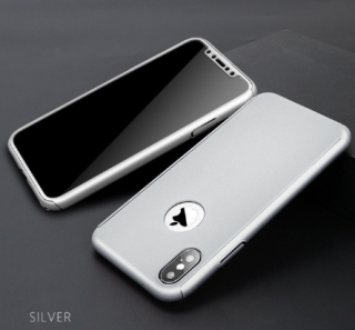 Full protection 360° kryt + tvrzené sklo pro Apple iPhone 11 Barva: Stříbrná