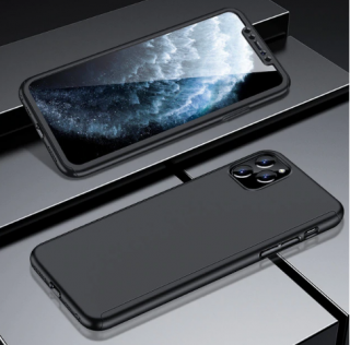Full protection 360° kryt + tvrzené sklo pro Apple iPhone 12 Mini Barva: Černá