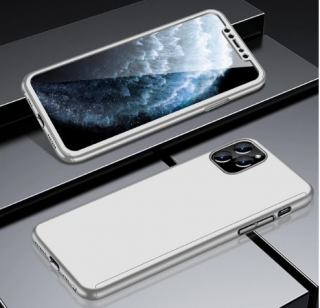 Full protection 360° kryt + tvrzené sklo pro Apple iPhone 12 Pro Max Barva: Stříbrná
