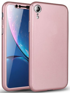 Full protection 360° kryt + tvrzené sklo pro Apple iPhone XR Barva: Růžová