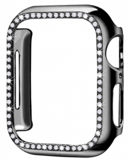 Glitter diamond kryt pro Apple Watch 8/7 (41 mm) Barva: Černá