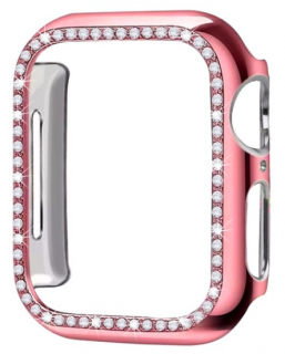 Glitter diamond kryt pro Apple Watch 8/7 (41 mm) Barva: Růžová