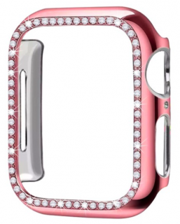 Glitter diamond kryt pro Apple Watch 8/7 (45 mm) Barva: Růžová