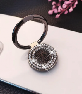 Glitter ring popsocket Barva: Černá