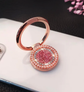 Glitter ring popsocket Barva: Růžová