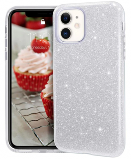 Glitter shine třpytivý kryt pro Apple iPhone 11 Barva: Stříbrná