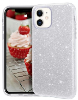 Glitter shine třpytivý kryt pro Apple iPhone 12 Mini Barva: Stříbrná