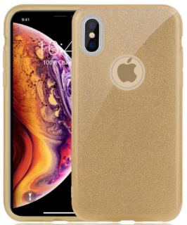 Glitter shine třpytivý kryt pro Apple iPhone XR Barva: Zlatá