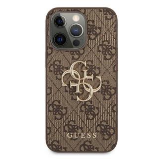 Guess brown 4G logo silikonové pouzdro iPhone 14 Pro