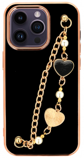 Heart chain kryt pro Apple iPhone 14 Pro Max, černý