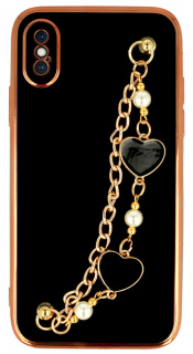 Heart chain kryt pro Apple iPhone X/XS, černý